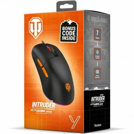 Mouse Yenkee INTRUDER YMS WT200 Schwarz 12400 dpi