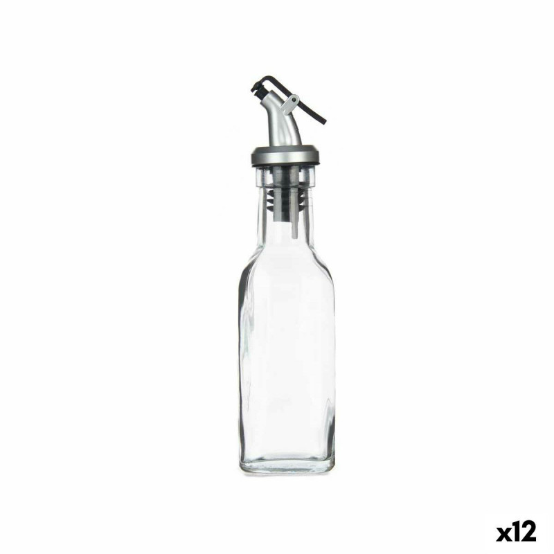 Galheteiro Vivalto Transparente Vidro Silicone Aço Polipropileno Plástico 180 ml 5 x 20 x 5 cm (12 Unidades)