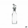 Ölfläschchen Vivalto Durchsichtig Glas Silikon Stahl Polypropylen Kunststoff 180 ml 5 x 20 x 5 cm (12 Stück)
