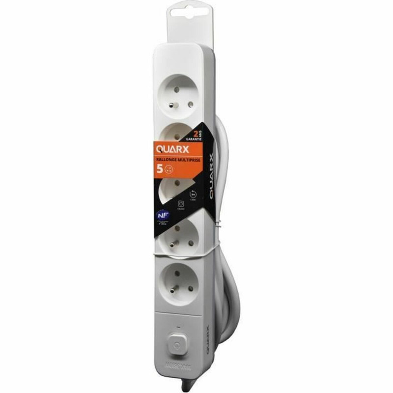 Multiprise 5 Prises avec Interrupteur QUARX (3 m)