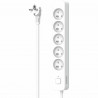 Extensão com 5 Tomadas com Interruptor QUARX (3 m)