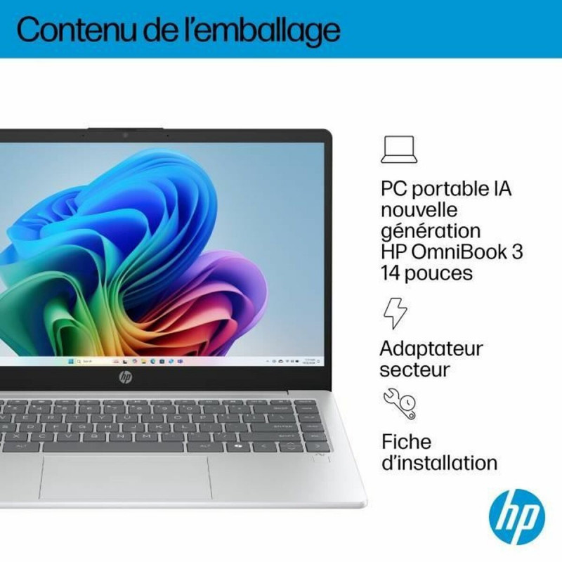 Ordinateur Portable HP Omnibook 3 14-ha0015nf 14'' Ryzen 5 3450U 16 GB RAM 512 GB SSD