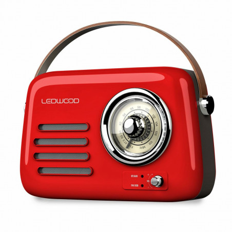 Radio Transistor Ledwood ALMA RED Rosso 30 W