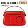 Rádio Transistor Ledwood ALMA RED Vermelho 30 W