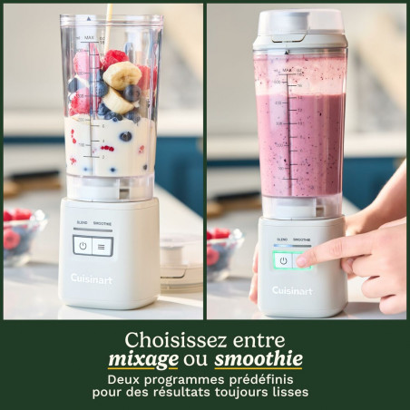 Bol mixeur Cuisinart PBL100E Blast&Go 120 W Blanc 500 ml
