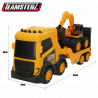 Camion Travaux Publics Teamsterz 40 X 18 X 13 CM (4 Unités)