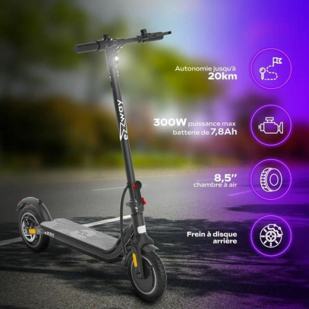 Patinete Eléctrico EZWAY Negro 450 W 25 km/h