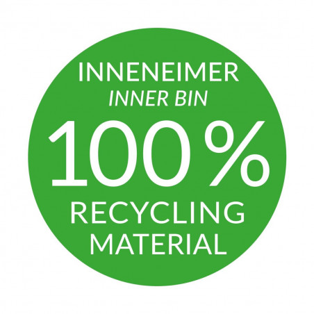 Waste bin Hailo Compact-Box Steel 15 L Black Grey Integrable