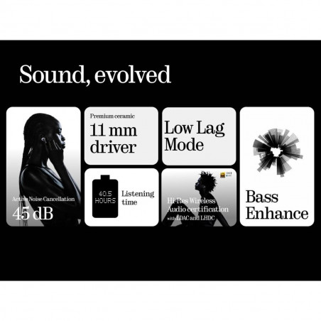 Casques avec Microphone Nothing A10600061 Noir Transparent