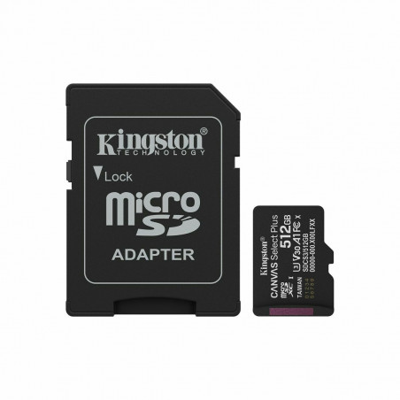 Micro SD Memory Card with Adaptor Kingston SDCS3/512GB