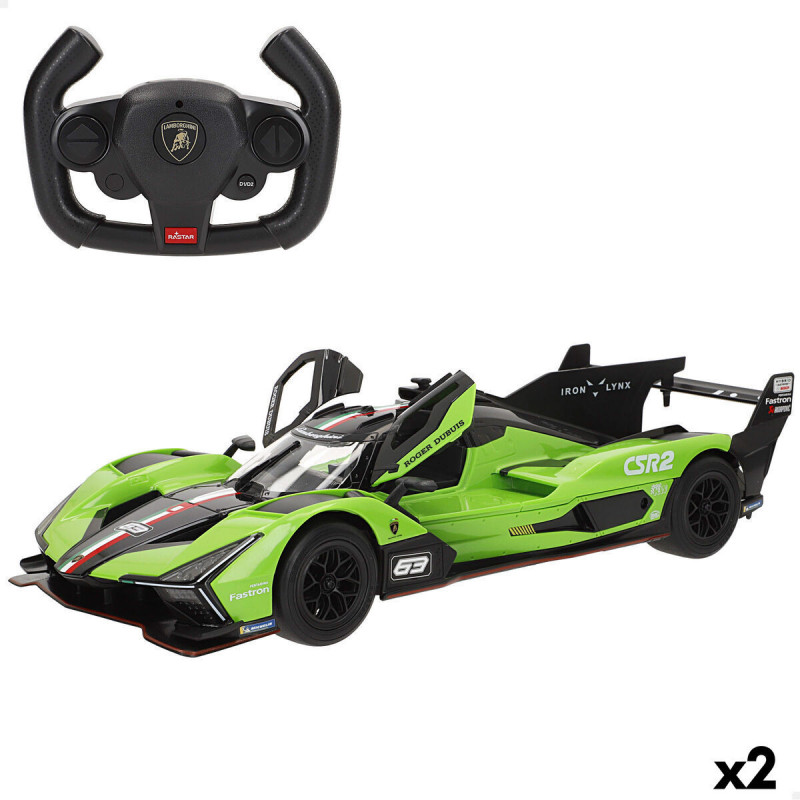 Coche Radio Control Lamborghini 35 X 9 X 14 CM (2 Unidades)