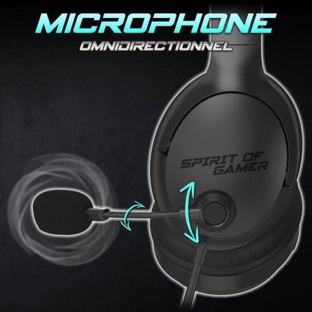 Auriculares con Micrófono Spirit of Gamer Pro H4 Negro