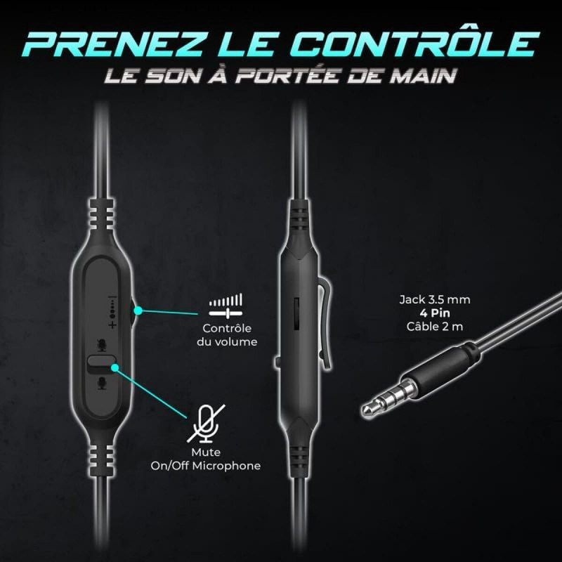 Auricolari con Microfono Spirit of Gamer Pro H4 Nero