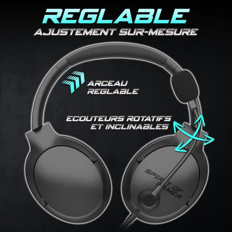 Auriculares com microfone Spirit of Gamer Pro H4 Preto