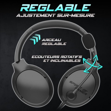 Auriculares con Micrófono Spirit of Gamer Pro H4 Negro