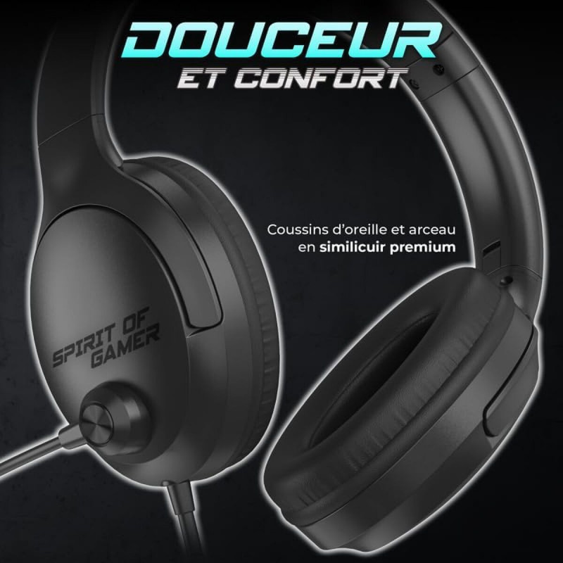 Casques avec Microphone Spirit of Gamer Pro H4 Noir