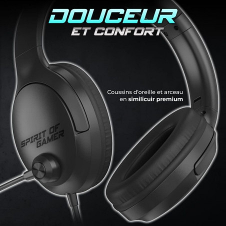 Auriculares con Micrófono Spirit of Gamer Pro H4 Negro