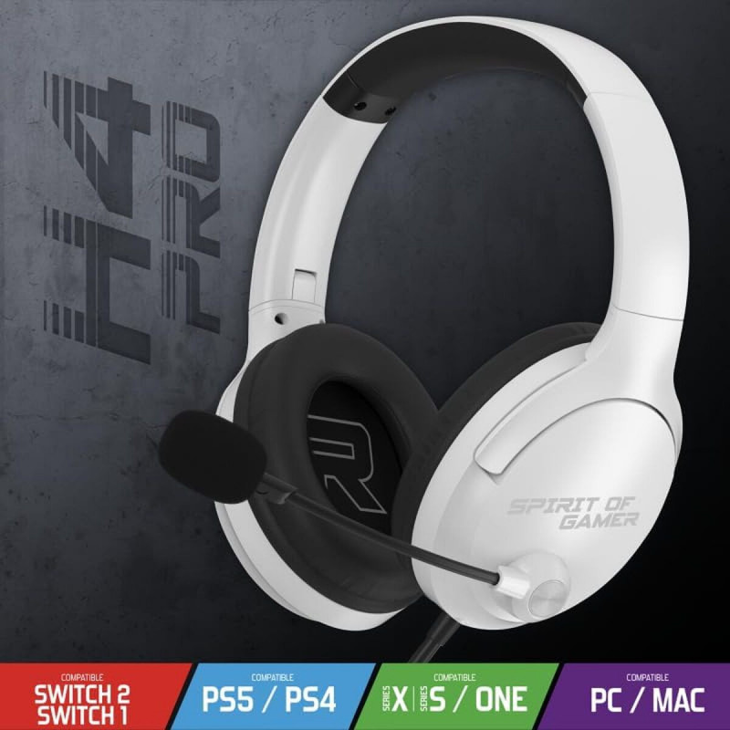 Casques avec Microphone Spirit of Gamer Pro H4 Blanc