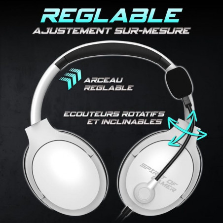 Auriculares con Micrófono Spirit of Gamer Pro H4 Blanco