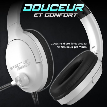 Casques avec Microphone Spirit of Gamer Pro H4 Blanc
