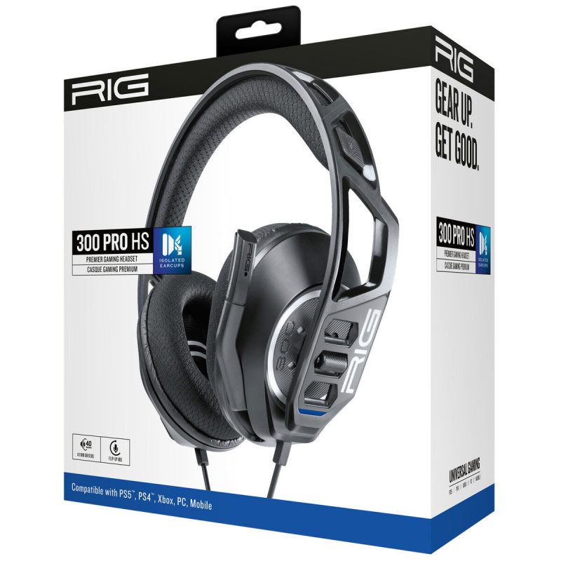 Auriculares con Micrófono Gaming Rig Gaming RIG300PROHS Negro