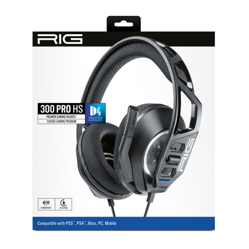 Gaming Headset mit Mikrofon Rig Gaming RIG300PROHS Schwarz