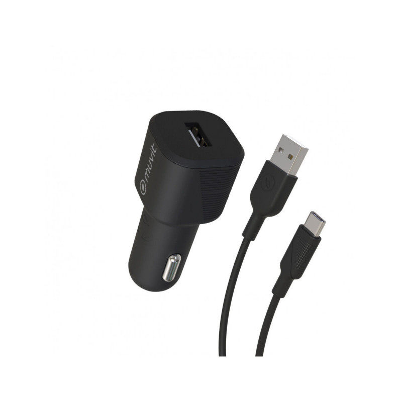 Chargeur de voiture électrique Muvit 1,2 m Noir