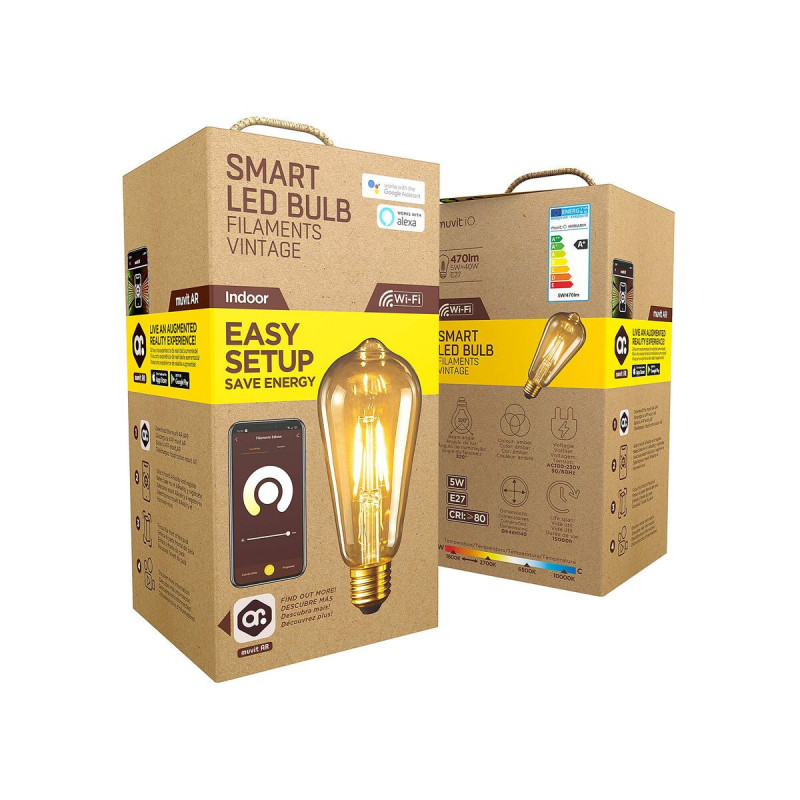 Ampoule à Puce Muvit iO 5 W E27 1800 K 2700 K 480 Lm Wi-Fi