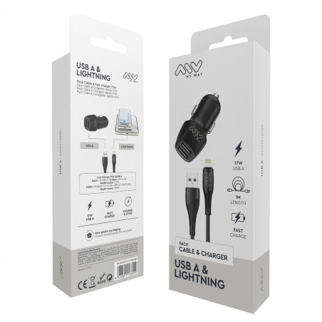 Carregador de Carro Myway Preto