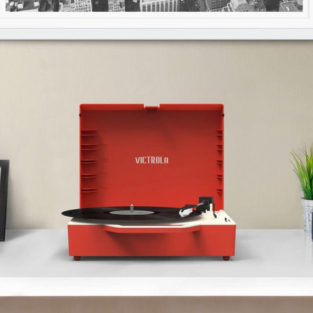 Victrola Tocadiscos maleta Re-Spin Rojo