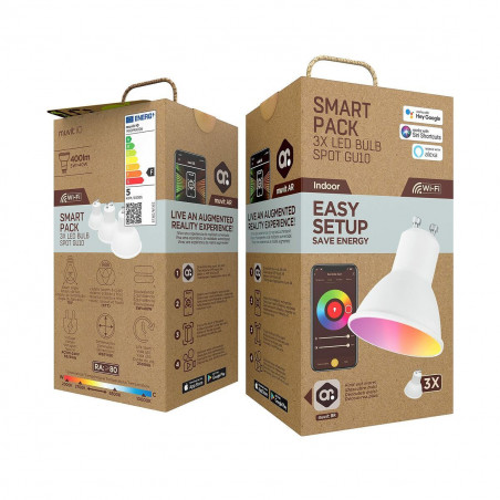 Lampadina Intelligente Muvit iO Pack 3 5,5 W GU10 400 lm Wi-Fi LED 2700 K 6500 K