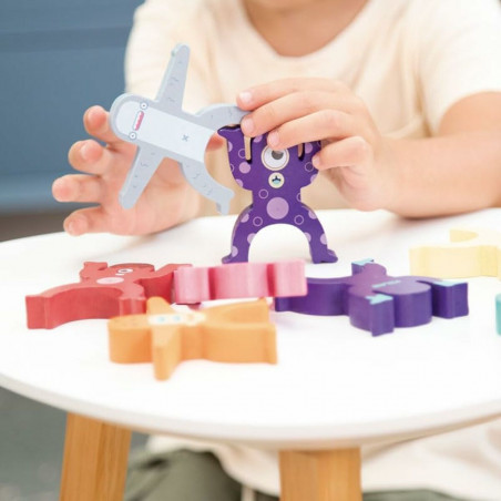 Brinquedo educativo Milan Aliens Tower 16 Peças