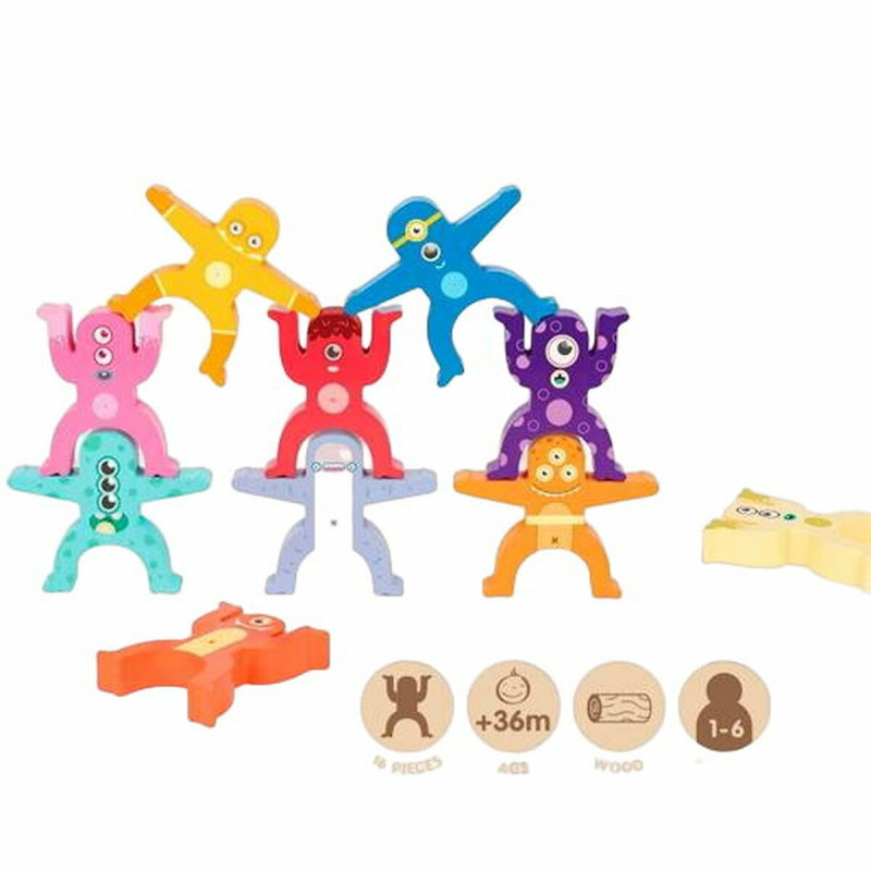 Brinquedo educativo Milan Aliens Tower 16 Peças