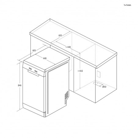 Lave-vaisselle Haier XF1C3TB1FX 45 cm