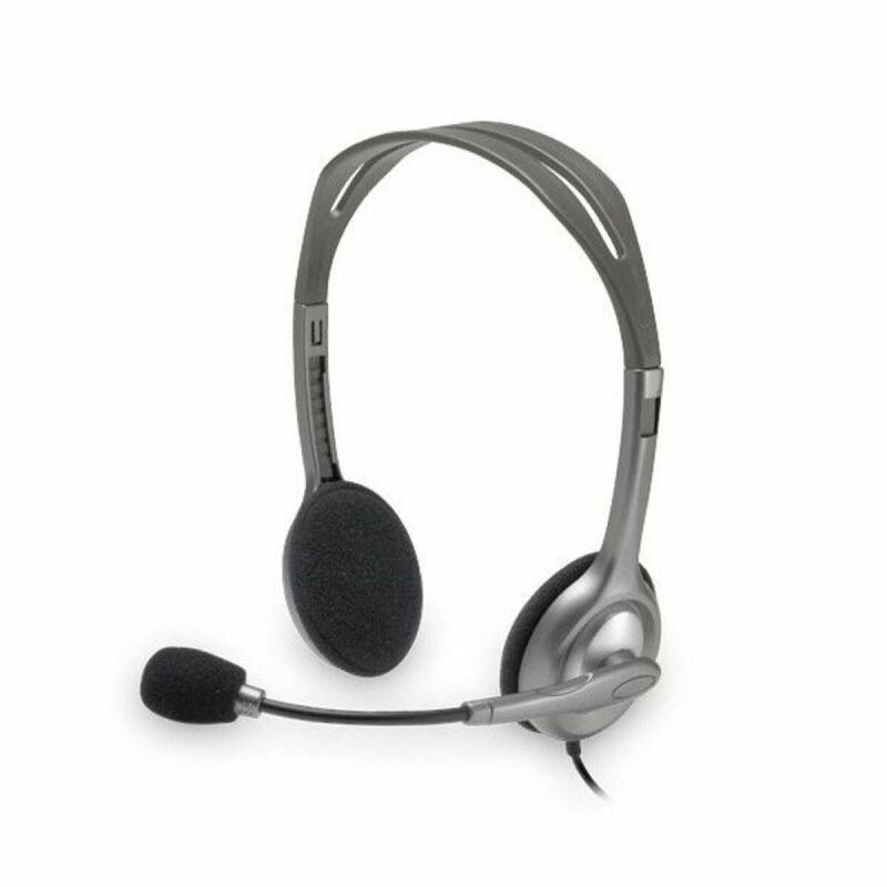 Auriculares con Micrófono Logitech 981-000271 2 x Jack 1,4 m Negro Gris