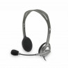 Auricolari con Microfono Logitech 981-000271 2 x Jack 1,4 m Nero Grigio