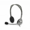 Auriculares com microfone Logitech 981-000271 2 x Jack 1,4 m Preto Cinzento