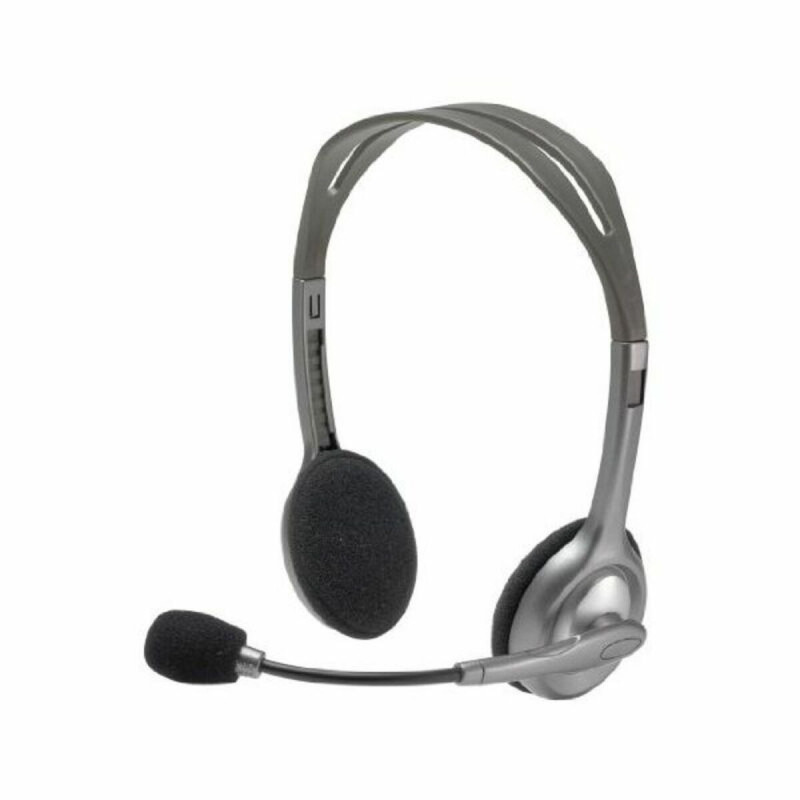 Auriculares com microfone Logitech 981-000271 2 x Jack 1,4 m Preto Cinzento