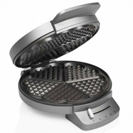 Máquina para Waffles Princess 01.132380.01.001 1200 W Preto Prateado Aço