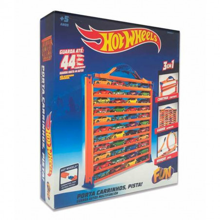 Parcheggio con Veicoli Hot Wheels 30 x 27 x 6 cm Portacoche Veicolo