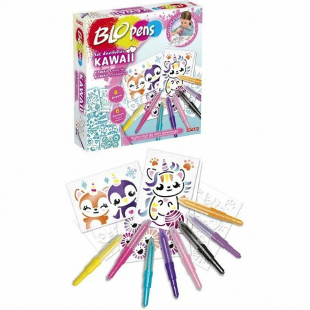 Aktivitätsbox zum Ausmalen Lansay BLOPENS KAWAII Bunt