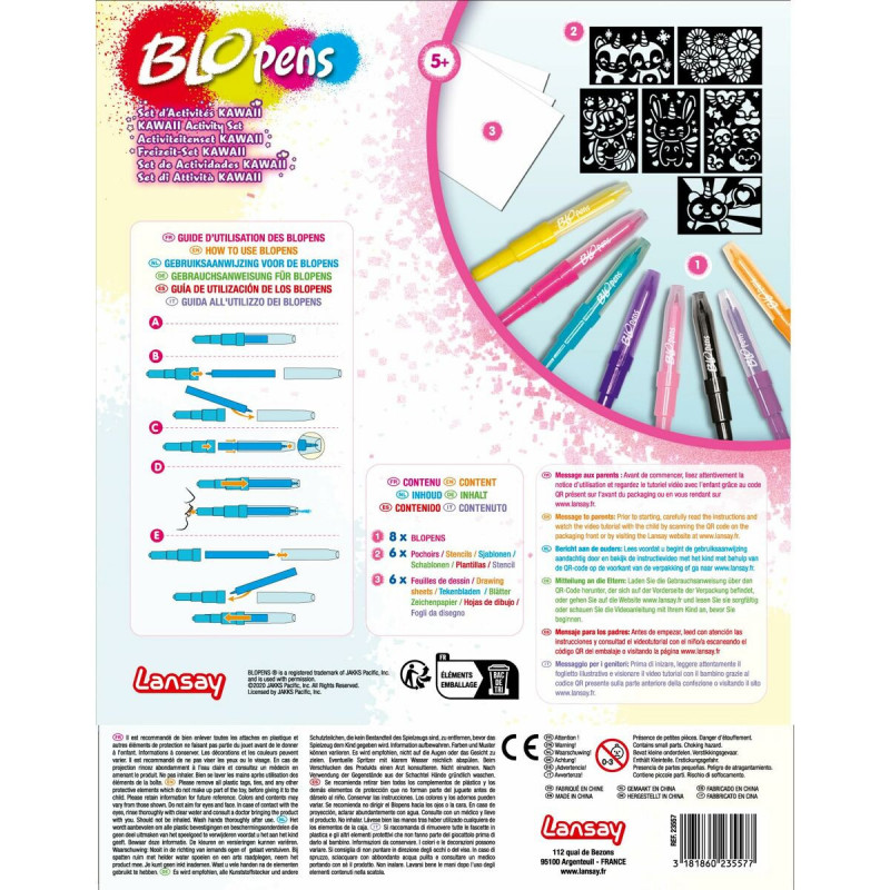 Scatola Multiattività per Colorare Lansay BLOPENS KAWAII Multicolore