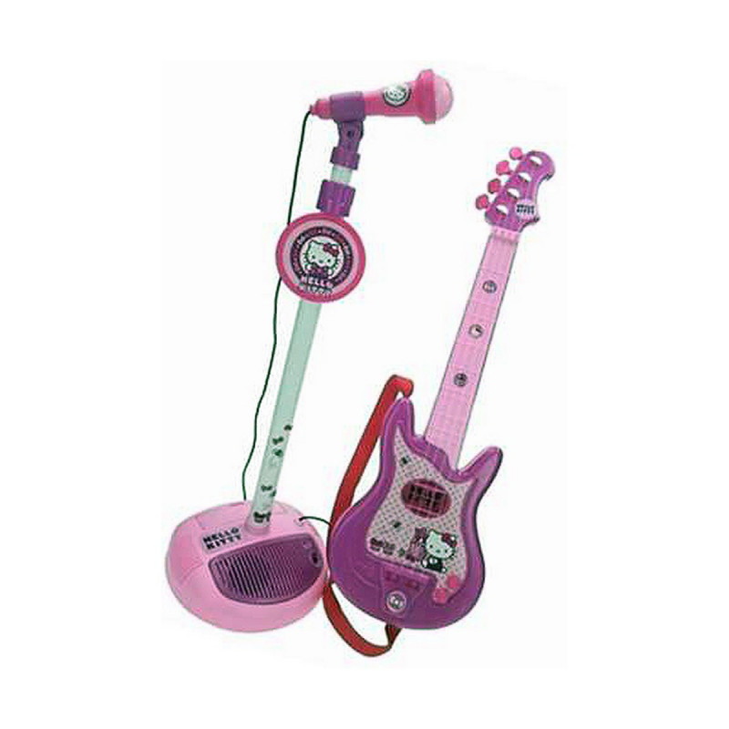 Guitarra Infantil Hello Kitty Microfone