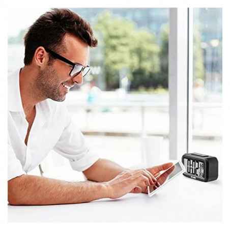 Radio Despertador ELBE RD668N 4,4" Negro