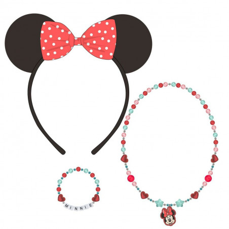 Set Collar y Pulseras Minnie Mouse