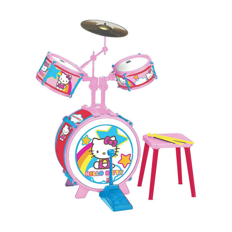 Bateria Musical Hello Kitty Plástico