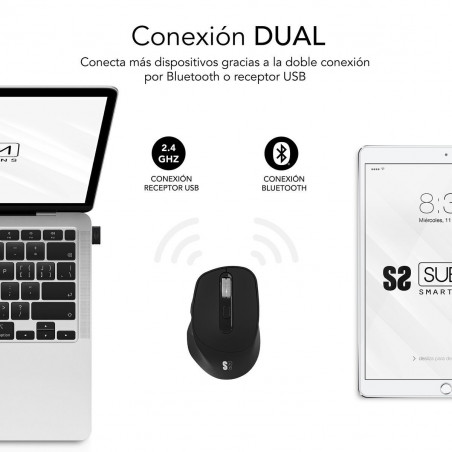 Rato Ótico Subblim SUBMO-EDCON01 Preto 2400 dpi