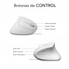 Ergonomic Optical Mouse Subblim SUBMO-EDGVU02 White 1600 dpi