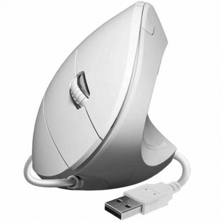 Ratón Ergonómico Óptico Subblim SUBMO-EDGVU02 Blanco 1600 dpi