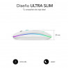 Souris Bluetooth Sans Fil Subblim SUBMO-LDFLAT2 Blanc 1600 dpi
